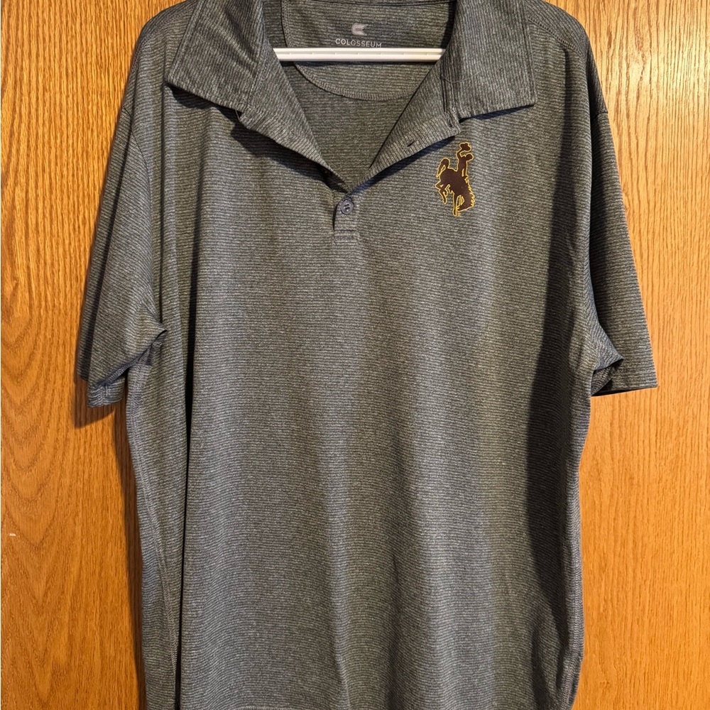 Colosseum Charcoal Golf Polo with Gold Logo